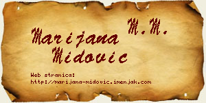 Marijana Midović vizit kartica